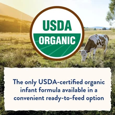 Similac Organic Infant Formula, Easy to Digest, USDA-Certified Organic, Ready to Feed, 32-fl-oz Bottle, Pack of 6
