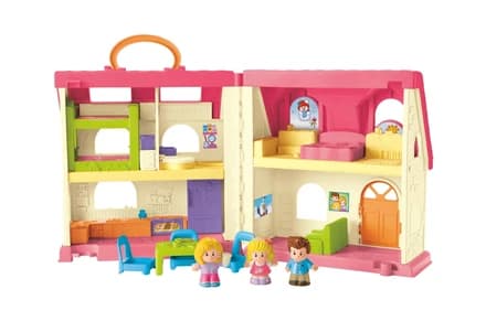 Fisher-Price Little People Toddler Toy Surprise & Sounds Home Musical Playhouse with Figures & Accessories for Pretend Play Kids Ages 1+ Years