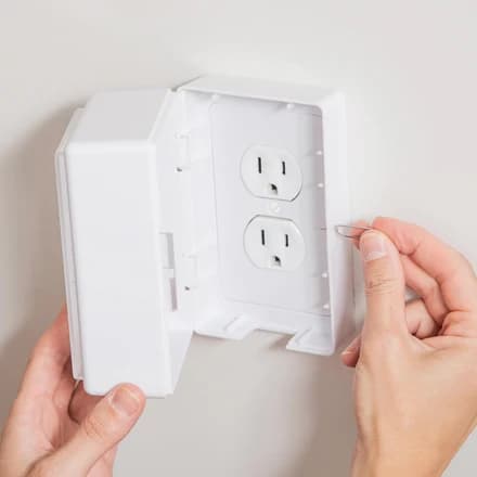 Outlet Cover Box Baby Proofing – Child Safety Outlet Protector Box for Plugs & Cords, Locking Childproof Plug Cover, Outlet Covers Baby Proofing Solution