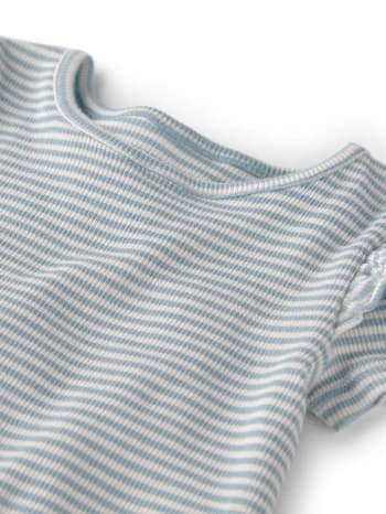 Little Planet by Carter's Girl 3-pack Short Sleeve Bodysuits made with Organic Cotton, Pink Stripes, Grey Stripes, 3M