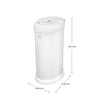 Ubbi Stainless Steel Diaper Pail, No Special Bags, Odor-Locking, White