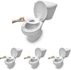 Ingenuity Ready Set Go Potty Training Toilet, Removable Bowl, Non-Skid Bottom, Wide Stable Base, Age 18 Months & Up, White & Grey