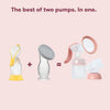 Frida 2-in-1 Breast Pump, Manual Hand & Hands-Free Suction Cup