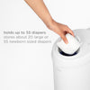 Ubbi Stainless Steel Diaper Pail, No Special Bags, Odor-Locking, White