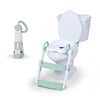 Ingenuity My Size Potty Pro 2-in-1 Potty Training Toilet, Floor Potty with Removable Potty Seat for Standard Toilets, Realistic Flushing Sound, For Toddlers Ages 18+ months, Up to 50 lb - Pink