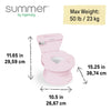 Ingenuity My Size Potty Pro 2-in-1 Potty Training Toilet, Floor Potty with Removable Potty Seat for Standard Toilets, Realistic Flushing Sound, For Toddlers Ages 18+ months, Up to 50 lb - Pink