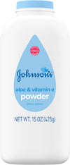 Johnson's Baby Powder with Cornstarch, Aloe & Vitamin E, 15 oz