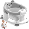 Baby Bath Seat for Babies 6 Months & up, Non-Slip Toddler Bath Seats for Babies Sitting Up, Safe Infant & Newborn Bathtub Chair with 4 Suction Cups & Soft Cushion for Shower,Gray