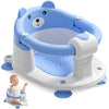 Baby Bath Seat for Babies 6 Months & up, Non-Slip Toddler Bath Seats for Babies Sitting Up, Safe Infant & Newborn Bathtub Chair with 4 Suction Cups & Soft Cushion for Shower,Gray