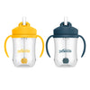 Dr. Brown's Milestones Baby's First Straw Cup, Blue & Yellow, 2-Pack
