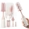 Momcozy Baby Bottle Brush Kit, Push-Press Foam Design, Pink