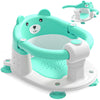 Baby Bath Seat for Babies 6 Months & up, Non-Slip Toddler Bath Seats for Babies Sitting Up, Safe Infant & Newborn Bathtub Chair with 4 Suction Cups & Soft Cushion for Shower,Gray