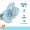 RaZbaby RaZberry Silicone Teether Pacifier – Teething Relief for Infants, Food-Grade, BPA-Free, Hands-Free, Natural Berrybumps Fruit Texture for Sensory Development, Freezable, 2-Pack - Red & Blue