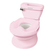 Ingenuity My Size Potty Pro 2-in-1 Potty Training Toilet, Floor Potty with Removable Potty Seat for Standard Toilets, Realistic Flushing Sound, For Toddlers Ages 18+ months, Up to 50 lb - Pink