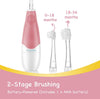 Papablic BabyHandy 2-Stage Sonic Electric Toothbrush for Babies and Toddlers Ages 0-3 Years, Pink