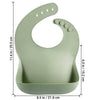 PandaEar Set of 3 Silicone Baby Bibs Waterproof, Soft, Unisex, 10-72 Months (Brown/Blue/Green)