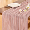 Pink Cheesecloth Table Runner Fall Boho Wedding Birthday Party Home Decor