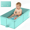 Baby Bathtub for 6M-3Y Toddler, Baby Shower Gifts & Registry Search for Boys Girls, Collapsible & Portable Bathtub for Beach Vacation Travel, Bath Essentials for Toddler, Newborn, Kids