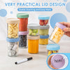 DRKIO 6 pcs Baby Food Storage Containers 4&8 Oz Small Glass Jars with Lids