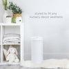 Ubbi Stainless Steel Diaper Pail, No Special Bags, Odor-Locking, White