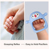 2 Pack Penguin Baby Teething Toys 0-6 Months, Hand Teether & Teething Mitt