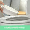 Ingenuity My Size Potty Pro 2-in-1 Potty Training Toilet, Floor Potty with Removable Potty Seat for Standard Toilets, Realistic Flushing Sound, For Toddlers Ages 18+ months, Up to 50 lb - Pink