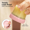 KeaBabies 12pk 4oz Glass Baby Food Containers with Lids, BPA-Free, Roseate
