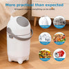 Tall Diaper Pail with Odor Control, 15L Capacity Baby Diaper Bin with Airtight Lid and Handle, Large Capacity, Hands-Free Trash Can for Nursery, Living Room, Bathroom White