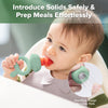 Haakaa Baby Fruit Food Feeder & Mini Freezer Nibble Tray Combo, Breastmilk Popsicle Molds for Cooling Relief, BPA Free Silicone Feeder for Safe Infant Self Feeding, 4 Month+ (Pea Green)