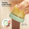 KeaBabies 12pk 4oz Glass Baby Food Containers with Lids, BPA-Free, Sage