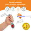 NumNum Baby Spoons Self Feeding 6 Months, 2-Pack Gray/Green