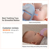 2 Pack Penguin Baby Teething Toys 0-6 Months, Hand Teether & Teething Mitt
