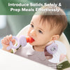 Haakaa Baby Fruit Food Feeder & Mini Freezer Nibble Tray Combo, Breastmilk Popsicle Molds for Baby Cooling Relief, BPA Free Silicone Feeder for Safe Infant Self Feeding, 4 Month+ (Lavender)