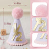 1/2 Birthday Girl Half Way to One Blue 6 Months Decorations Banner,Pink