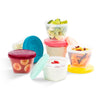Babymoov Leak Proof Storage Bowls, Yellow/Pink/Purple/Blue, 6 oz (x6)