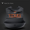 Smilo Texas Longhorns Baby Silicone Bib with Crumb Catcher Black