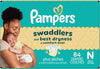 Swaddlers Newborn Diapers, Size Newborn (up to 10 lbs), 84 Count, Fragrance Free, Hypoallergenic, Absorbent, Pediatrician Recommended, Skin Safe
