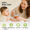 KeaBabies 12pk 4oz Glass Baby Food Containers with Lids, BPA-Free, Nord