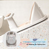 Baby Bath Seat for Babies 6 Months & Up - Bathtub Seats for Babies Sitting Up, Non-Slip,Smart Real-Time Temperature& 4 Suction Cups(Khaki)