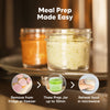 KeaBabies 12pk 4oz Glass Baby Food Containers with Lids, BPA-Free, Roseate
