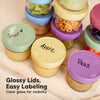 KeaBabies 12pk 4oz Glass Baby Food Containers with Lids, BPA-Free, Nord