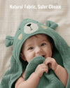 Blissful Diary Muslin Baby Hooded Towel 2 Pack, Soft & Absorbent Bath Towel for Infant, Toddler, Unisex, Baby Gift, Newborn Essentials, Bear & Lamb