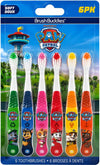 Brush Buddies Paw Patrol Kids Toothbrush Set of 6 Pack Soft Bristle Toothbrushes for Toddlers Ages 2+, Extra Gentle Bristles, Small Head, Easy Grip Handle, Fun Paw Patrol Characters, Kids Oral Care