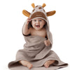 Blissful Diary Muslin Baby Hooded Towel 2 Pack, Soft & Absorbent Bath Towel for Infant, Toddler, Unisex, Baby Gift, Newborn Essentials, Bear & Lamb