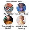2 Pack Penguin Baby Teething Toys 0-6 Months, Hand Teether & Teething Mitt