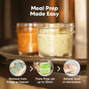 KeaBabies 12pk 4oz Glass Baby Food Containers with Lids, BPA-Free, Sage