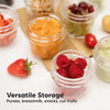 KeaBabies 12pk 4oz Glass Baby Food Containers with Lids, BPA-Free, Roseate