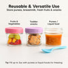 KeaBabies 12pk 4oz Glass Baby Food Containers with Lids, BPA-Free, Nord