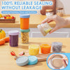 DRKIO 6 pcs Baby Food Storage Containers 4&8 Oz Small Glass Jars with Lids