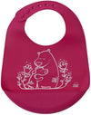 Silicone Baby Bucket Bib, Durable, Adjustable, Waterproof - Pink Bears